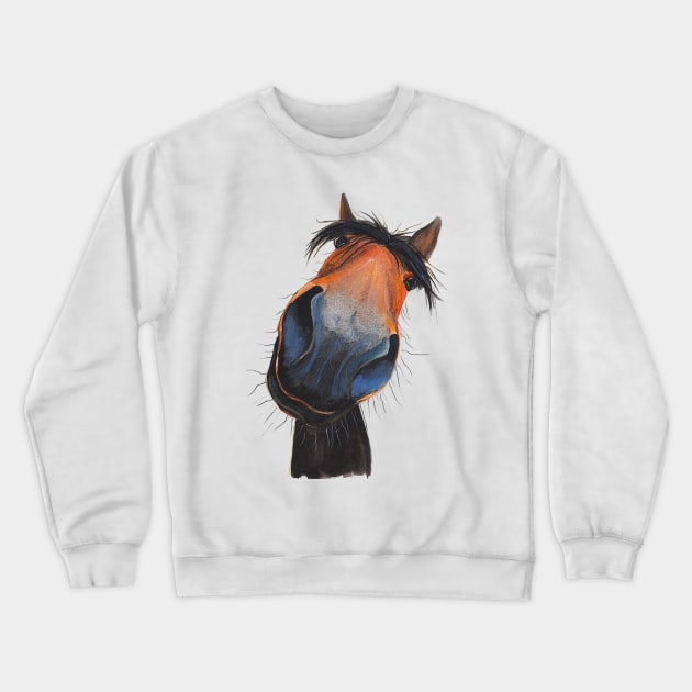 Happy Horse ' HaPPY DaVE ' by Shirley MacArthur Crewneck Sweatshirt by ShirleyMac